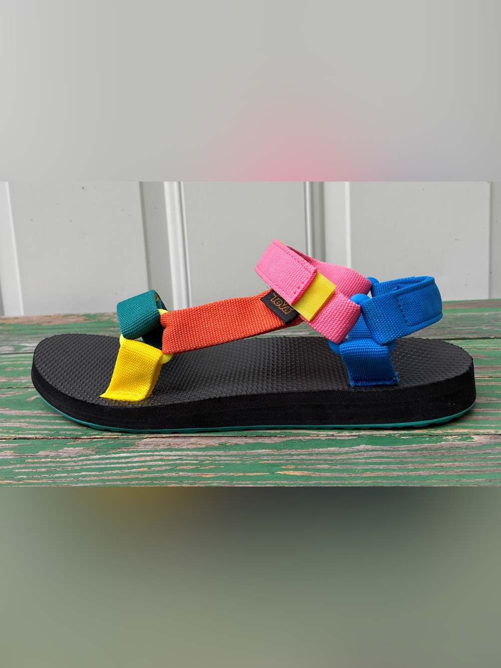 TEVA Womens Flatform Universal  Multi Sandals Sz 9 Retro Shoes